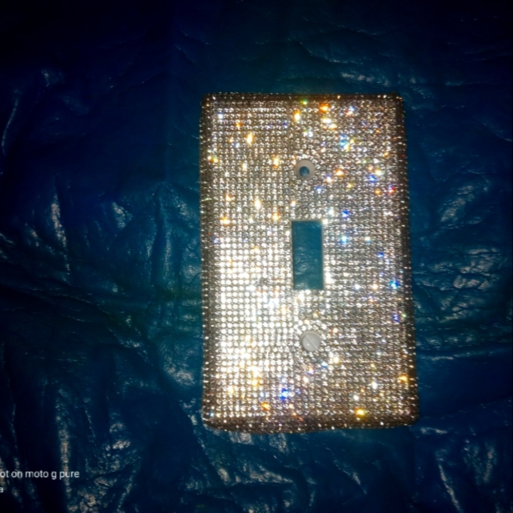Rhinestone covered light switch